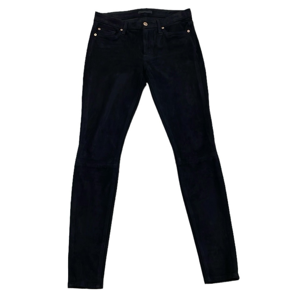 7 For All Mankind Jeans Women's 26 Black Velvet Skinny